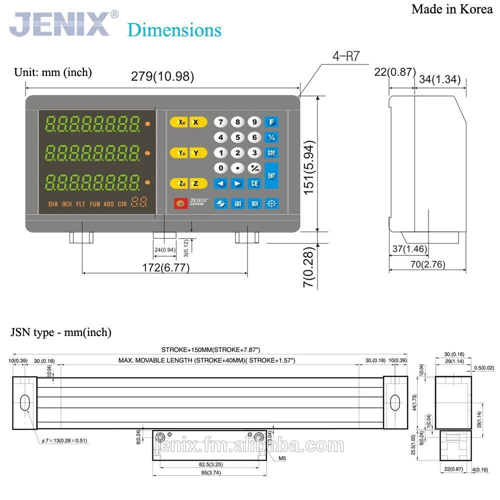 Hình ảnh ĐẶC TÍNH NỔI BẬT CỦA THƯỚC HIỂN THỊ SỐ, THƯỚC QUANG HỌC JENIX - HÀN QUỐC